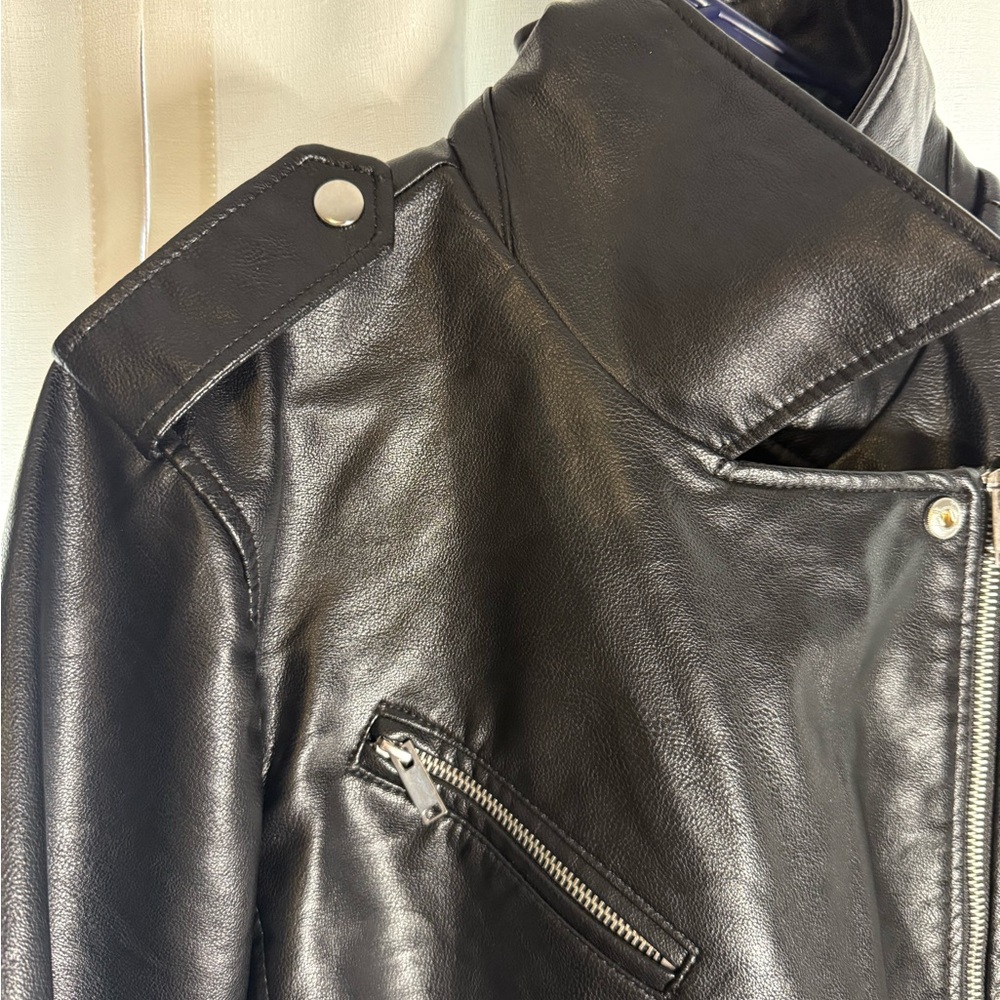 Lane Bryant Black Leather Jacket - Picture 2 of 6